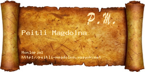 Peitli Magdolna névjegykártya