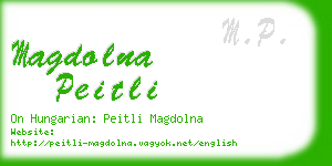 magdolna peitli business card